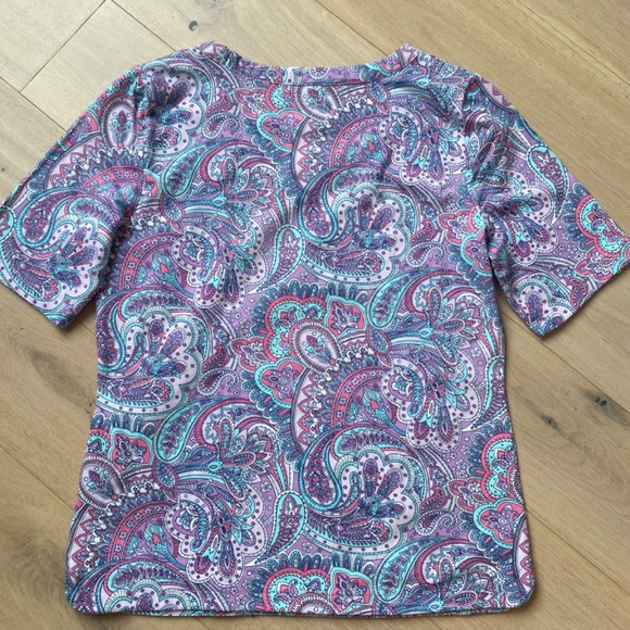 Talbots Short Sleeve T Shirt Multi Colour Size M NWOT - Picture 3 of 6